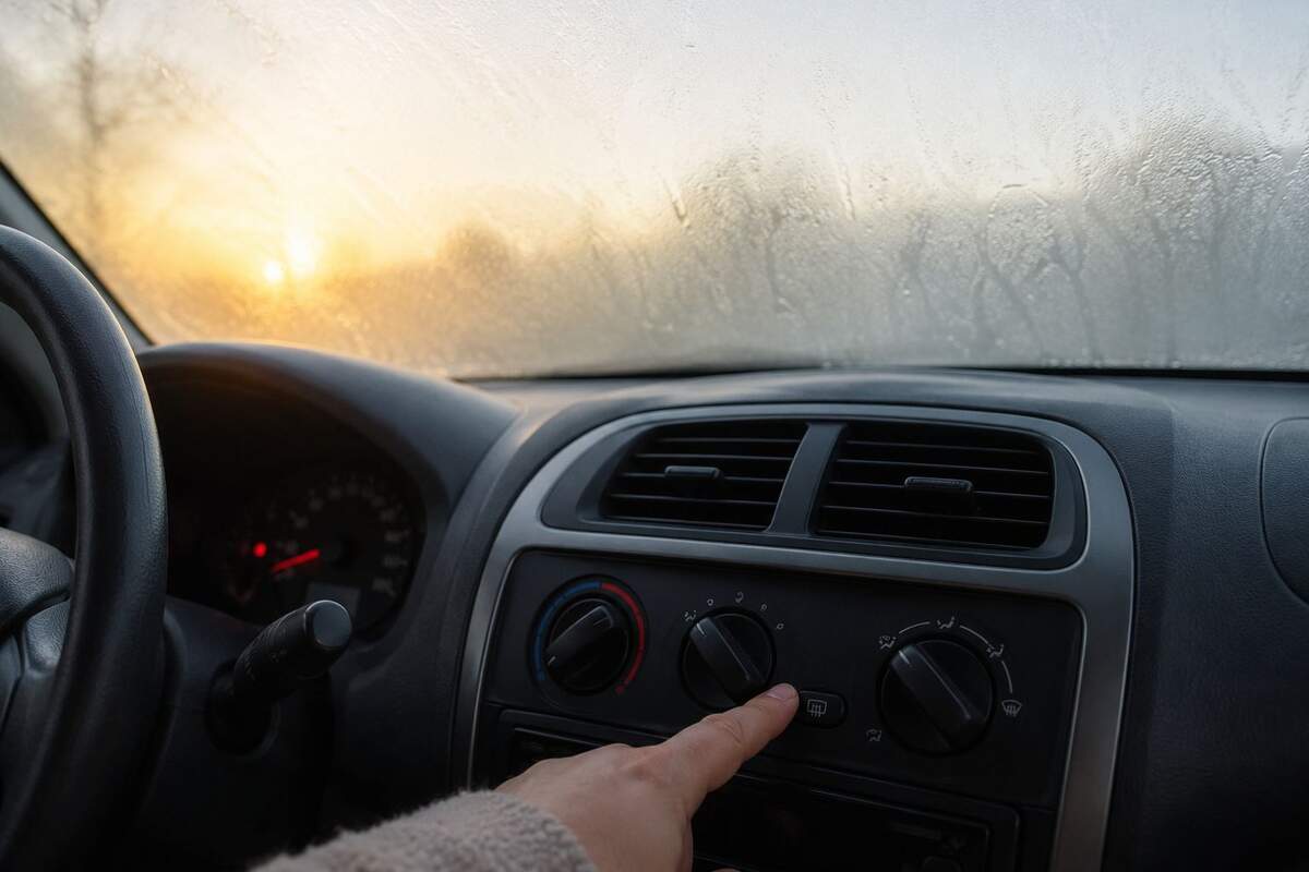 How to stop car from fogging up using the windshield defrost button
